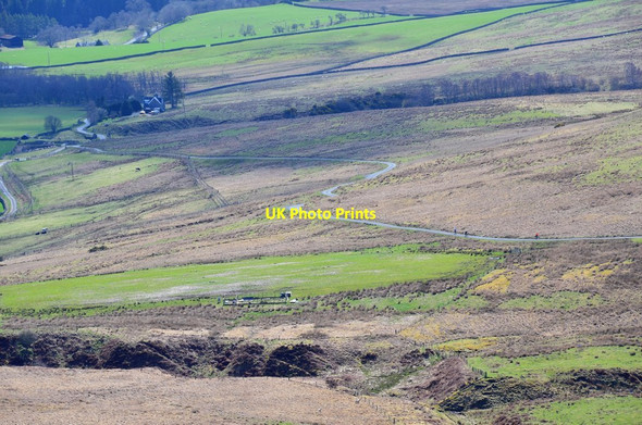 Photo 6"x4" Moorland road from Ettrick to Yarrow Wester Kershope c2015