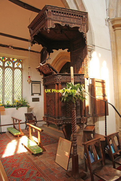 Photo 6"x4" St.Peter & St.Paul's pulpit Burgh le Marsh c2015