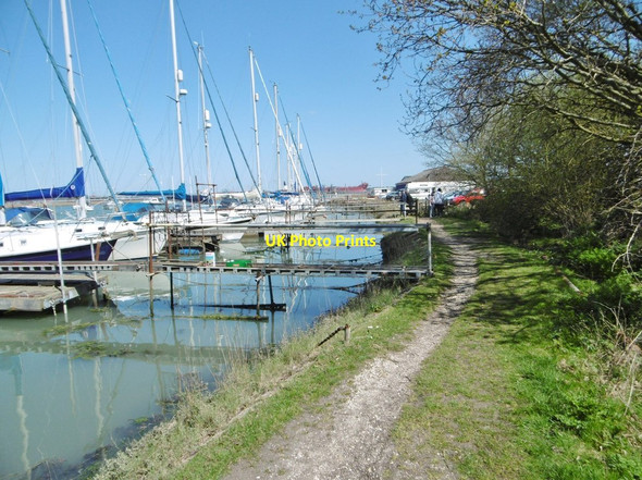 Photo 6"x4" Ashlett, moorings Ashlett c2015