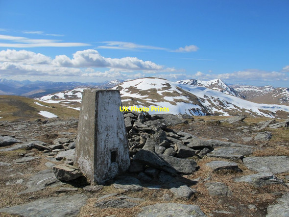Photo 6"x4" Trig Pillar on Beinn Cheathaich Beinn Cheathaich c2015