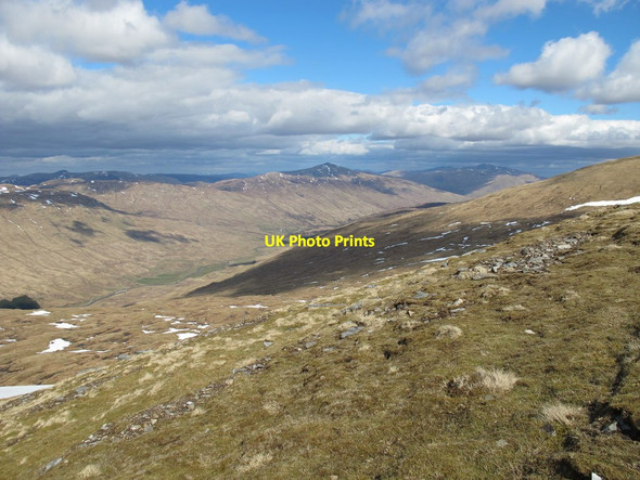 Photo 6"x4" View down Glen Lochay Meall Glas\/NN4332 c2015