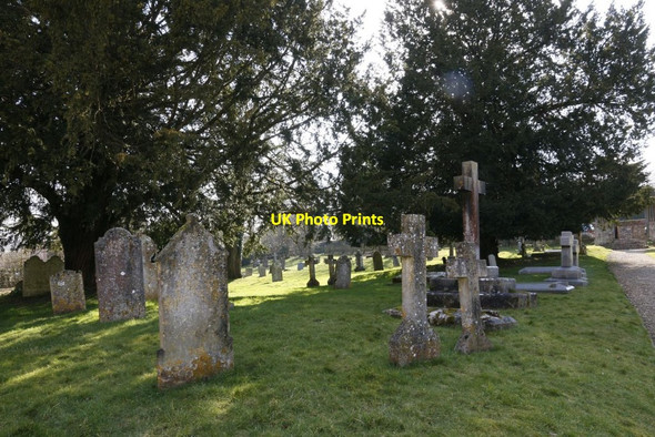 Photo 6"x4" Beside the Churchyard Path Abbots Worthy c2015