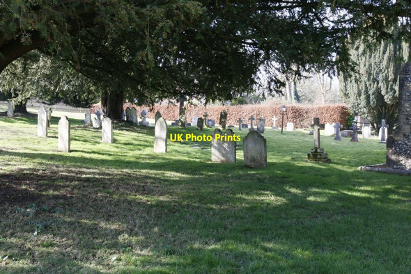 Photo 6"x4" Churchyard through the Trees Abbots Worthy c2015