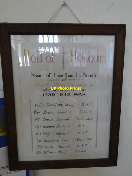 Photo 6"x4" The Roll of Honour in South Burlingham church Lingwood c2015