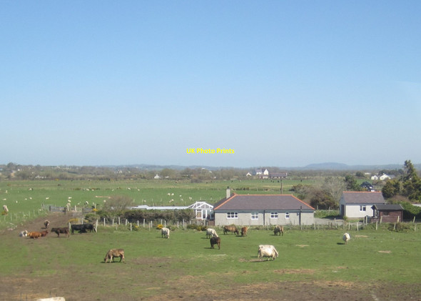 Photo 6"x4" From a Chester-Holyhead train - Scattered settlements in central Anglesey Malltraeth c2015