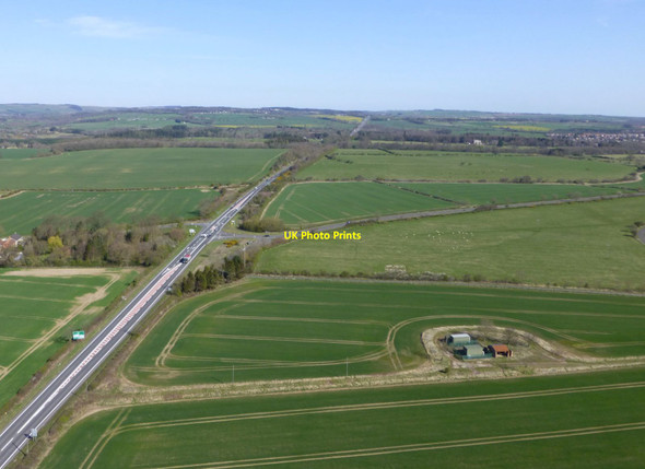 Photo 6"x4" Road junction on A1 West Thirston\/NZ1899 c2015