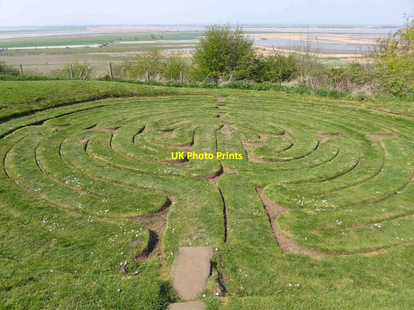 Photo 6"x4" The turf maze at Alkborough 'Julian's Bower' Alkborough c2015