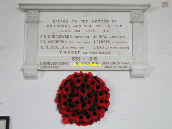 Photo 6"x4" Bruisyard War Memorial Bruisyard c2015