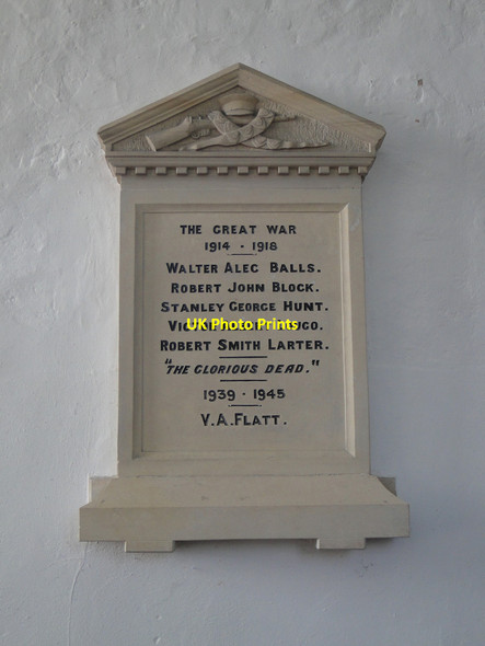 Photo 6"x4" The War Memorial at Blyford church Blyford c2015