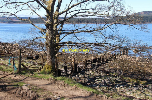 Photo 6"x4" Stock fence on the foreshore at Lephinchapel Lephinchapel c2015