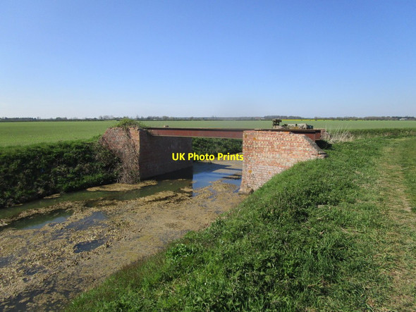 Photo 6"x4" Former bridge over Newham Drain Moorhouses\/TF2756 c2015