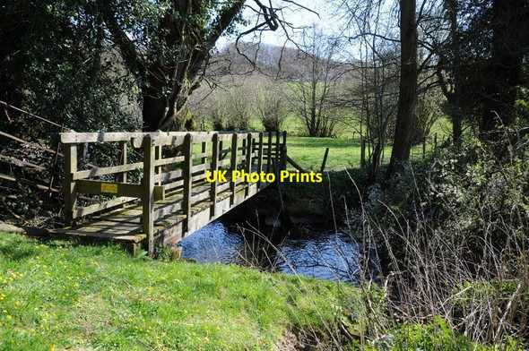Photo 6"x4" Footbridge over Gladestry Brook Lower Rabber c2015