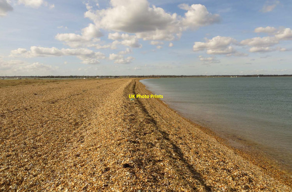 Photo 6"x4" Hurst Spit looking north Keyhaven c2015