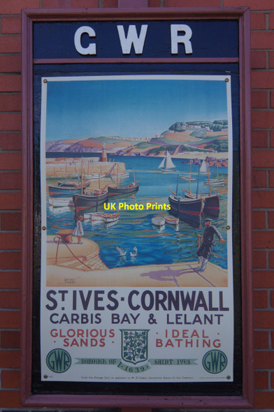 Photo 6"x4" St Ives poster - Kidderminster Town Station Kidderminster c2015