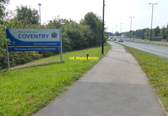 Photo 6"x4" Welcome to the city of Coventry Potter's Green\/SP3782 c2014