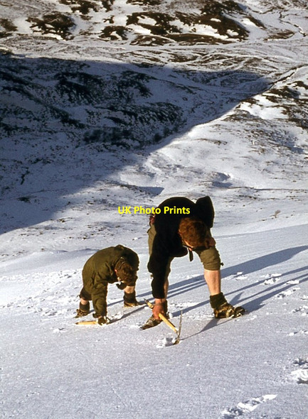 Photo 6"x4" Steep ground below Coire Chash Corrie Chash c1969