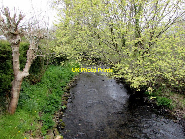 Photo 6"x4" Upstream along the Afon Marlas from Aberlash Road near Ammanford Ammanford\/Rhydaman c2015