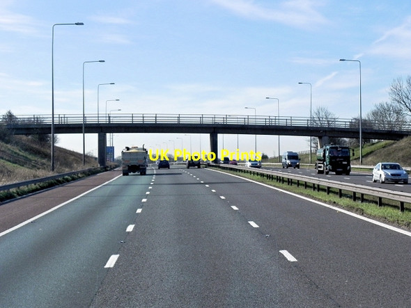 Photo 6"x4" Farm Access Bridge over M6 near New Park Hall Farm Charnock Green c2015