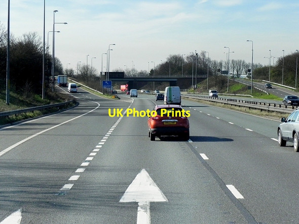 Photo 6"x4" Southbound M6, Exit at Junction 27, Shevington Moor Standish\/SD5610 c2015