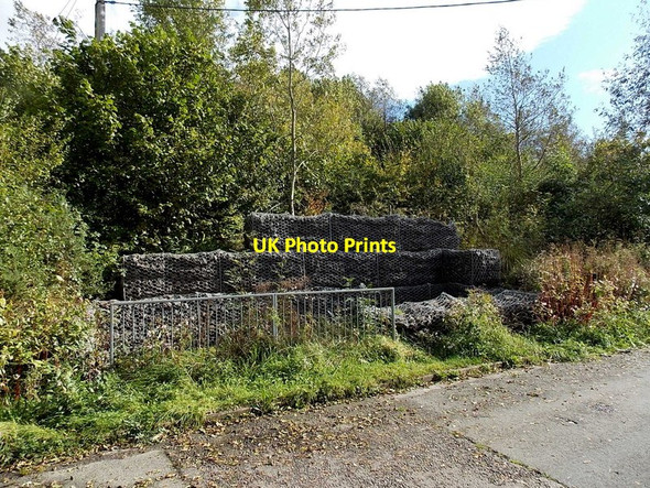 Photo 6"x4" Bank reinforcement alongside a Pen-y-Cae lane Pen-y-cae\/SS9082 c2014