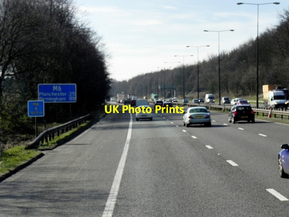 Photo 6"x4" M6 Southbound, Gorsey Hill Wood Far Moor\/SD5304 c2015