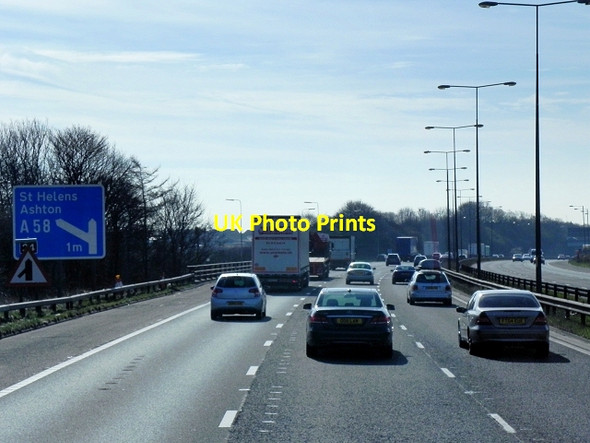 Photo 6"x4" Southbound M6 near Bryn Ashton-in-Makerfield c2015