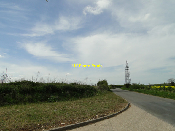 Photo 6"x4" North Pickenham Road with the BT mast in the distance North Pickenham c2015