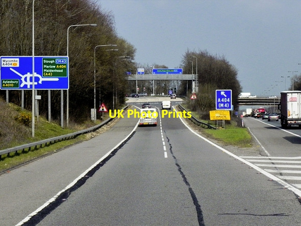 Photo 6"x4" M40 at Junction 4, Sliproad to A404 High Wycombe c2015