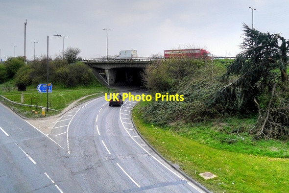 Photo 6"x4" Langley Roundabout, M4 Junction 5 Slough\/SU9979 c2015