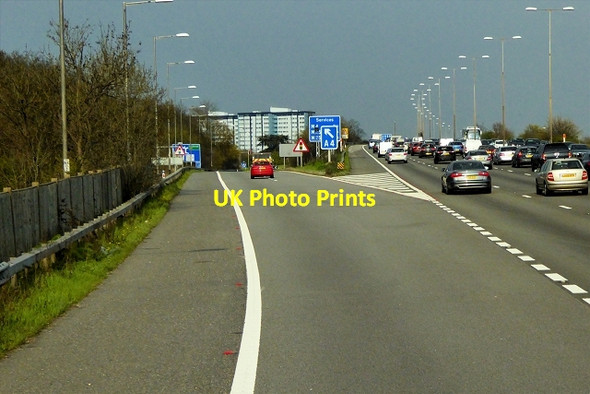 Photo 6"x4" M4 Exit Sliproad at Junction 5 (Langley) Slough\/SU9979 c2015