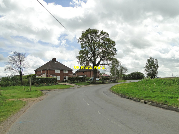 Photo 6"x4" Old Council-type housing on Mendlesham Road, Cotton Dandy Corner c2015