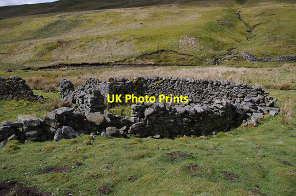 Photo 6"x4" Sheepfold, Fossdale Gill Hardraw c2015 P1