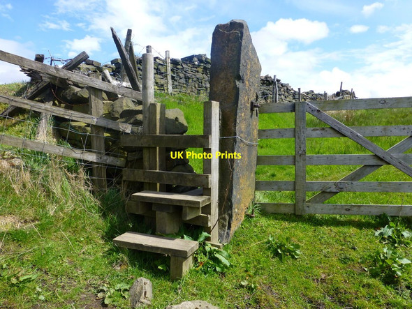 Photo 6"x4" Stile on path from Ealees to Whittaker Littleborough\/SD9316 c2015