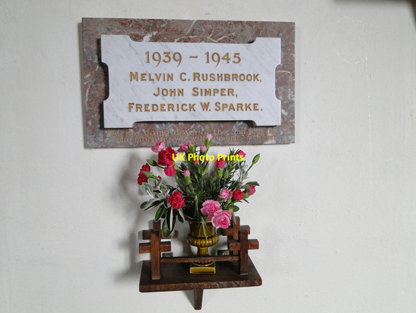 Photo 6"x4" The WW2 Memorial in Honington church Honington\/TL9174 c2015