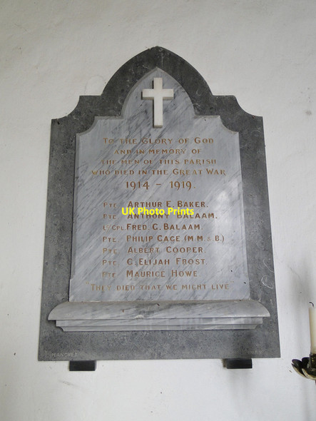 Photo 6"x4" Sapiston WW1 War Memorial Honington\/TL9174 c2015