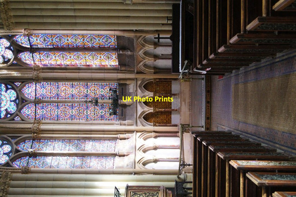 Photo 6"x4" Large stained glass windows Itchen Stoke c2014