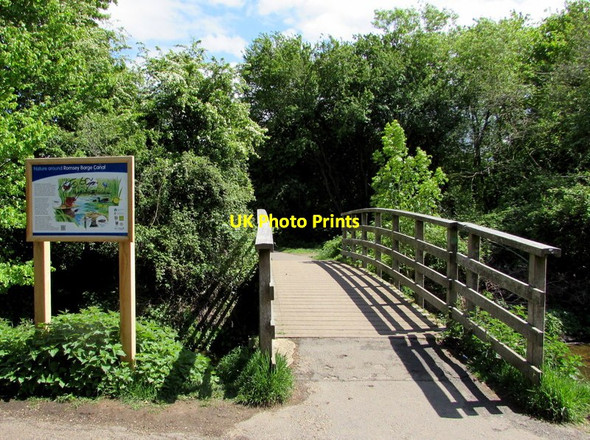 Photo 6"x4" Wooden footbridge over the Barge Canal, Romsey Romsey c2015