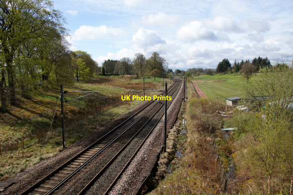 Photo 6"x4" Edinburgh to Carstairs railway at Harburn Harburn\/NT0461 c2015