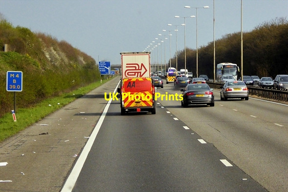 Photo 6"x4" Eastbound M4 Passing Driver location Sign M4 B 39.0 Eton c2015