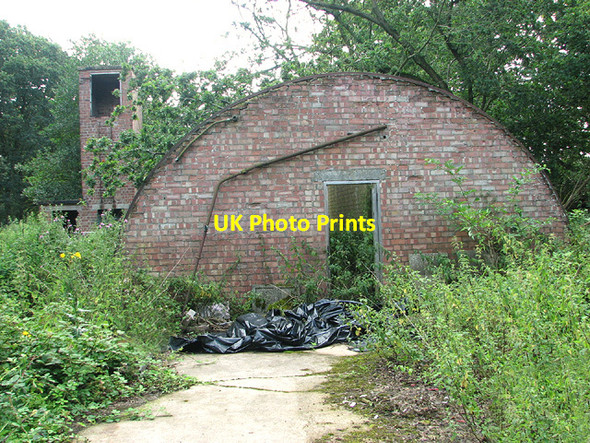 Photo 6"x4" Old Nissen hut and water tower Grang c2014