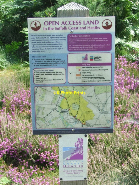 Photo 6"x4" Open Access Land Notice Duck Corner c2014