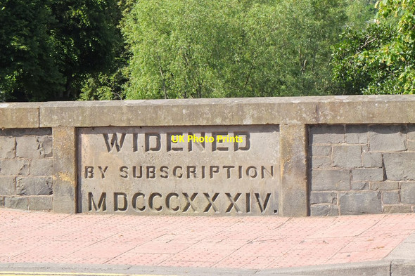 Photo 6"x4" Carved inscription and date on Tweed Bridge, Peebles Peebles\/NT2540 c2014