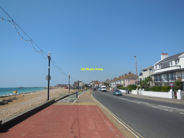Photo 6"x4" Brighton Road into Worthing East Worthing c2014