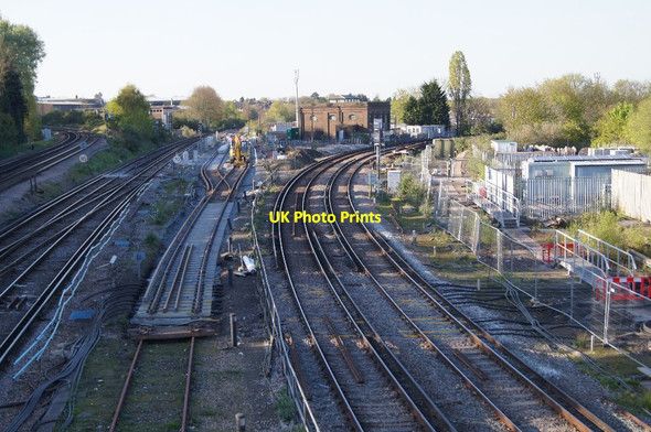 Photo 6"x4" Junction north of Guildford station Guildford c2014