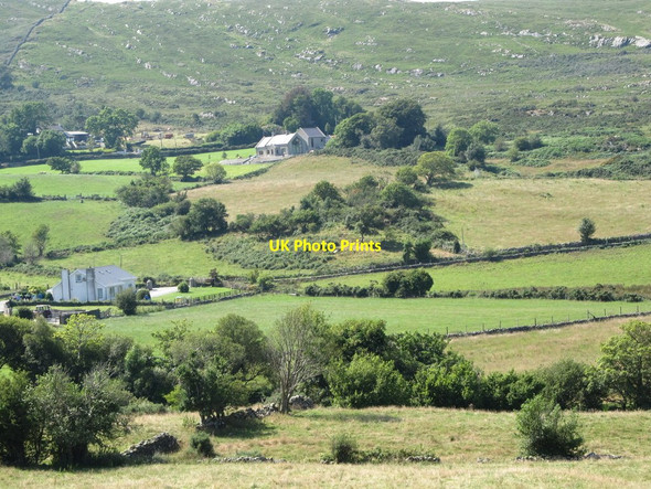 Photo 6"x4" Houses on the south-facing slope of the Shimna Valley Kilcoo c2014