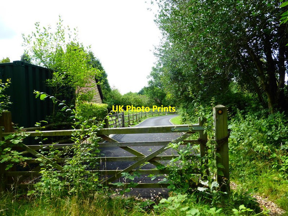 Photo 6"x4" Footpath into Pirbright continues on tarmac Pirbright c2014