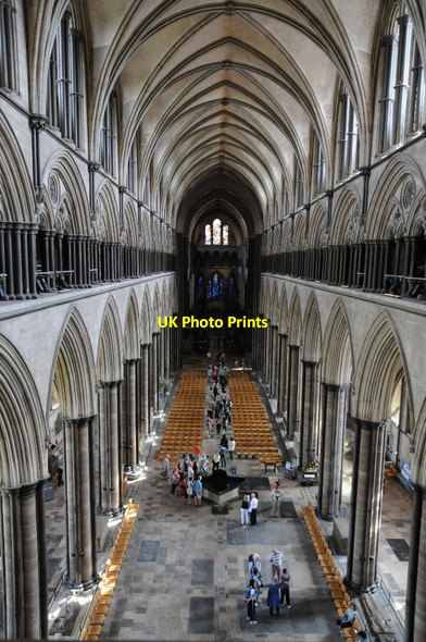 Photo 6"x4" The nave of Salisbury Cathedral Salisbury c2014