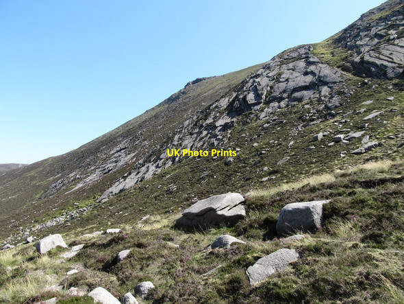 Photo 6"x4" Crags on the north-east side of Slieve Bearnagh Kilcoo c2014