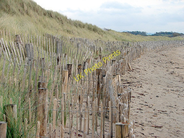 Photo 6"x4" Fencing protecting the dunes and dune grass on the beach near Abererch Pwllheli c2008
