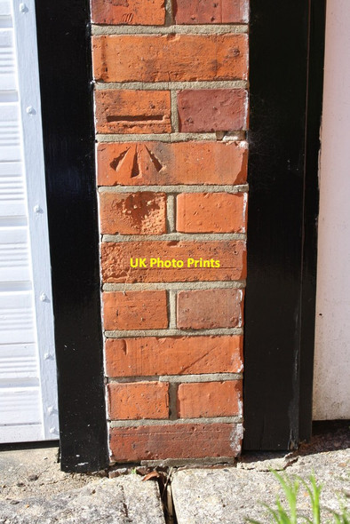 Photo 6"x4" Benchmark on garage of #56 Cressingham Road Whitley\/SU7170 c2014